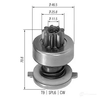 Бендикс стартера MAGNETI MARELLI 74861441 1046354 748 60391 940113020029 изображение 0