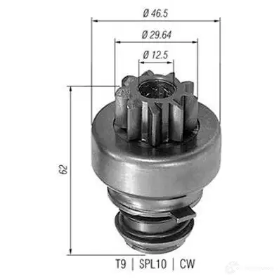 Бендикс стартера MAGNETI MARELLI 375901894 AM B0096 736HY5 940113020096