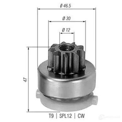 Бендикс стартера MAGNETI MARELLI A MB0410 1J0S2 940113020410 1193811992