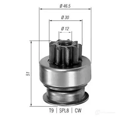 Бендикс стартера MAGNETI MARELLI AMB 0185 940113020185 724019760 PK9IA9H изображение 0