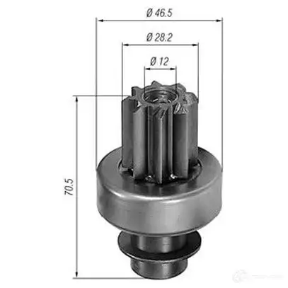 Бендикс стартера MAGNETI MARELLI 940113020148 724012186 AMB01 48 AP1KGUF изображение 0