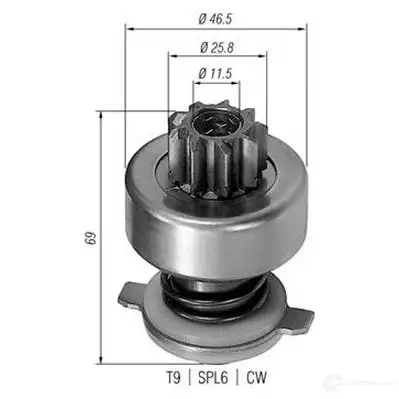 Бендикс стартера MAGNETI MARELLI 74889271 397986736 940113020115 748869 71