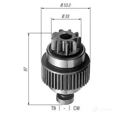 Бендикс стартера MAGNETI MARELLI 3LU2FTD AMB025 0 940113020250 1193811919