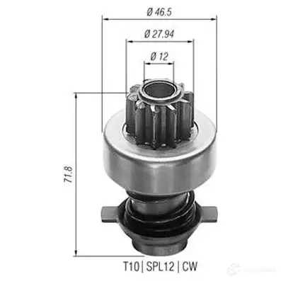 Бендикс стартера MAGNETI MARELLI 940113020133 A MB0133 453750280 TW225FS