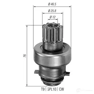 Бендикс стартера MAGNETI MARELLI AMB01 52 940113020152 521669210 8SO9PD