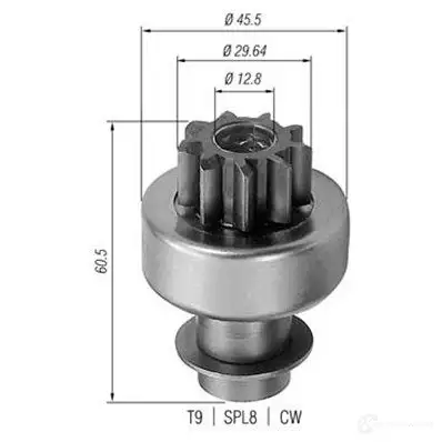 Бендикс стартера MAGNETI MARELLI 940113020037 HC55009 AMB 0037 1046355 изображение 0