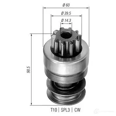 Бендикс стартера MAGNETI MARELLI AM B0189 4E7RXJ 940113020189 453750630