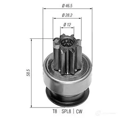 Бендикс стартера MAGNETI MARELLI XPSBSG AMB0 214 940113020214 1330504033 изображение 0