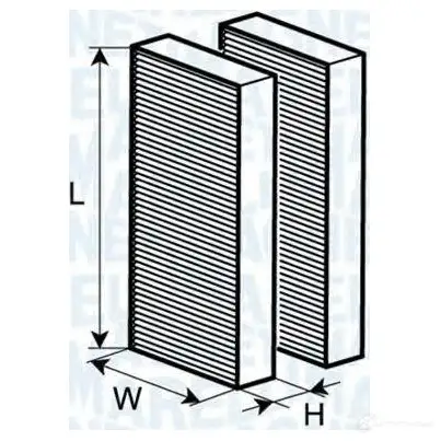 Салонный фильтр MAGNETI MARELLI 1026252 BC F267 VSTWOR 350203062670 изображение 0