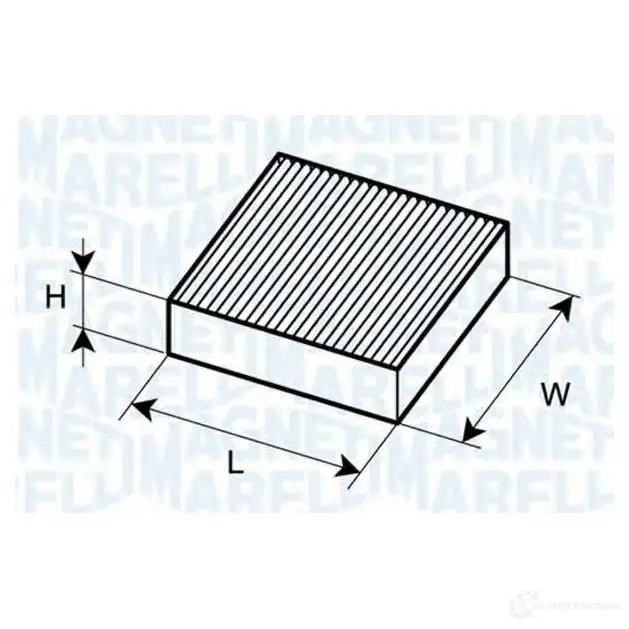 Салонный фильтр MAGNETI MARELLI 350203064070 77NVD1S 1026317 BCF40 7
