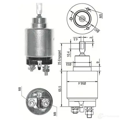 Втягивающее реле MAGNETI MARELLI 940113050273 1046443 PPVB5S AM E0273