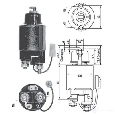 Втягивающее реле MAGNETI MARELLI FMKHSHU AME02 32 940113050232 1046435