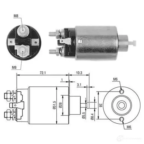 Втягивающее реле MAGNETI MARELLI 1046478 940113050397 YCHQW8 AME0 397