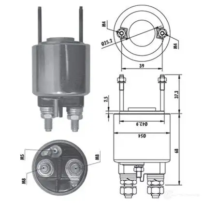 Втягивающее реле MAGNETI MARELLI 1046497 940113050485 FH39R AM E0485