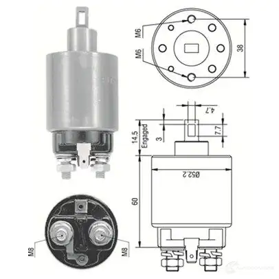 Втягивающее реле MAGNETI MARELLI AME0 237 63094076 2I7RNQI 940113050237
