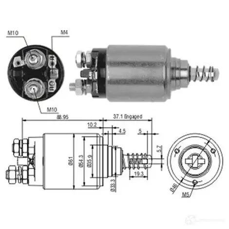 Втягивающее реле MAGNETI MARELLI UFK3SE 1046424 940113050189 A ME0189