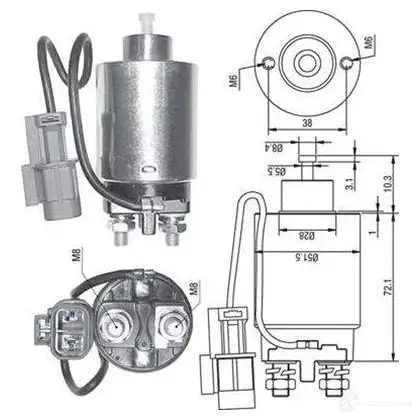 Втягивающее реле MAGNETI MARELLI 1046447 940113050287 AM E0287 PJHIAEW