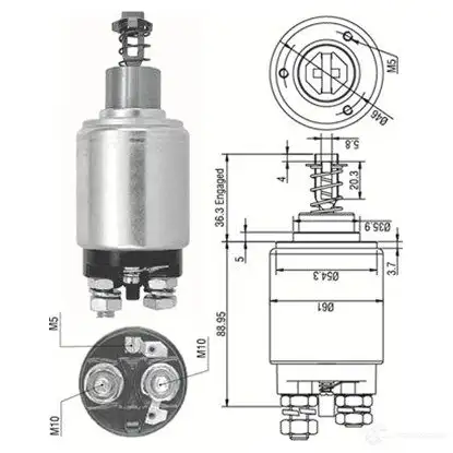 Втягивающее реле MAGNETI MARELLI 940113050095 F9KCR 1301416212 AME0 095 изображение 0