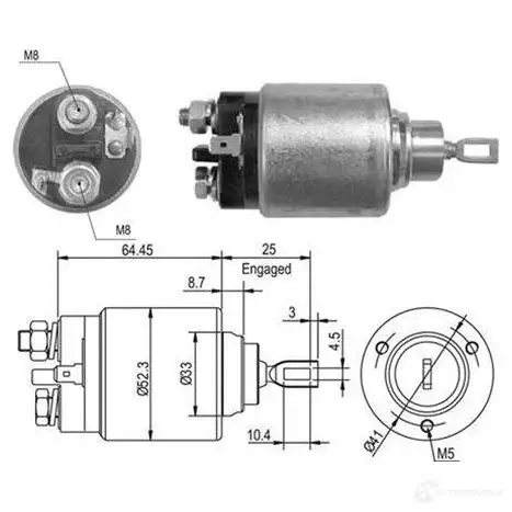 Втягивающее реле MAGNETI MARELLI AME 0012 7VC5E6C 1193812050 940113050012