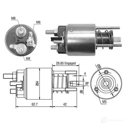 Втягивающее реле MAGNETI MARELLI 063602 404010 940113050453 1193812359 063602502010 изображение 0