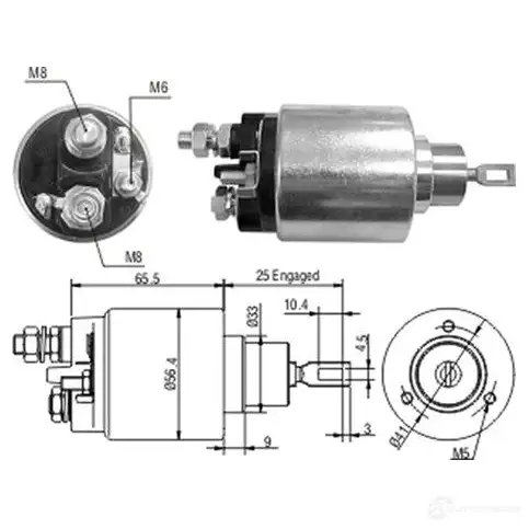 Втягивающее реле MAGNETI MARELLI G54Y6 AME005 2 940113050052 62988710