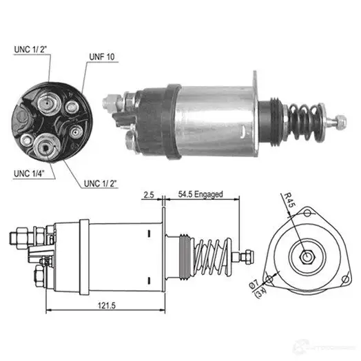 Втягивающее реле MAGNETI MARELLI LF4J2D 940113050006 AME 0006 359460066 изображение 0