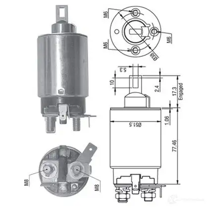 Втягивающее реле MAGNETI MARELLI 1193812246 AME 0290 LVORNBZ 940113050290