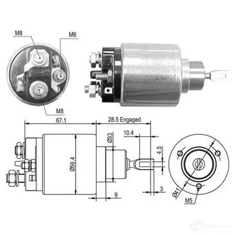 Втягивающее реле MAGNETI MARELLI A ME0361 36V5U 940113050361 1193812298 изображение 0