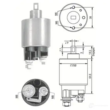 Втягивающее реле MAGNETI MARELLI QY231Q 940113050239 AME0 239 521698846