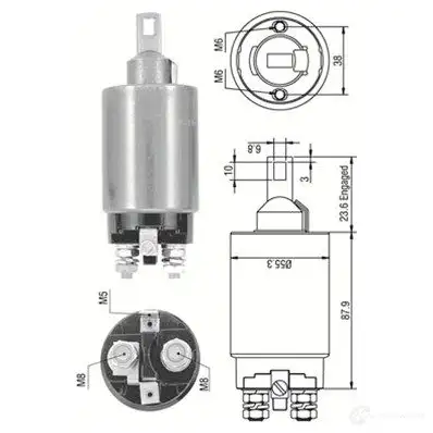 Втягивающее реле MAGNETI MARELLI 6K2CS7 101889375 940113050333 AME033 3 изображение 0