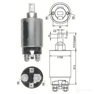 Втягивающее реле MAGNETI MARELLI VH80K 436107684 AME03 30 940113050330