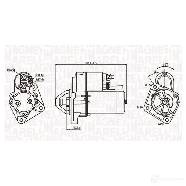 Стартер MAGNETI MARELLI 9442 80801100 MQS1289 1193731593 063721289010