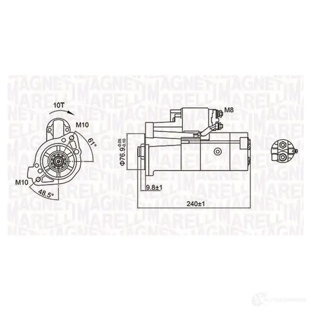 Стартер MAGNETI MARELLI 94321221 1010 944280801030 1193731567 063721221010