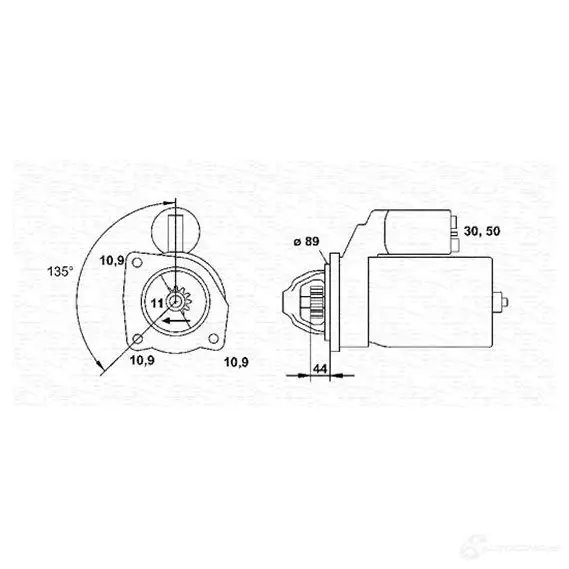 Стартер MAGNETI MARELLI 943252278010 943252278010 1047735 9 43252278