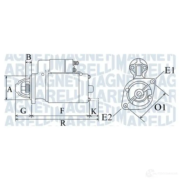 Стартер MAGNETI MARELLI 1193731469 5C3NE MQ S162 063720162010 изображение 0