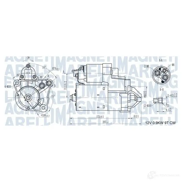 Стартер MAGNETI MARELLI B4X 42 063721179010 1437597296