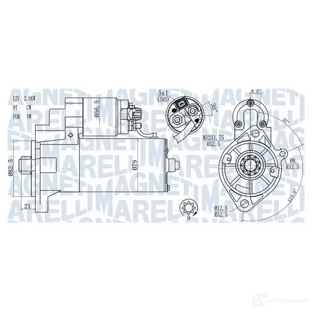 Стартер MAGNETI MARELLI AW2D B 063721187010 1437597300
