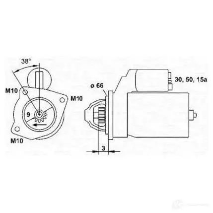 Стартер MAGNETI MARELLI MSR 5001 1047690 4UVK7HF 943251916010