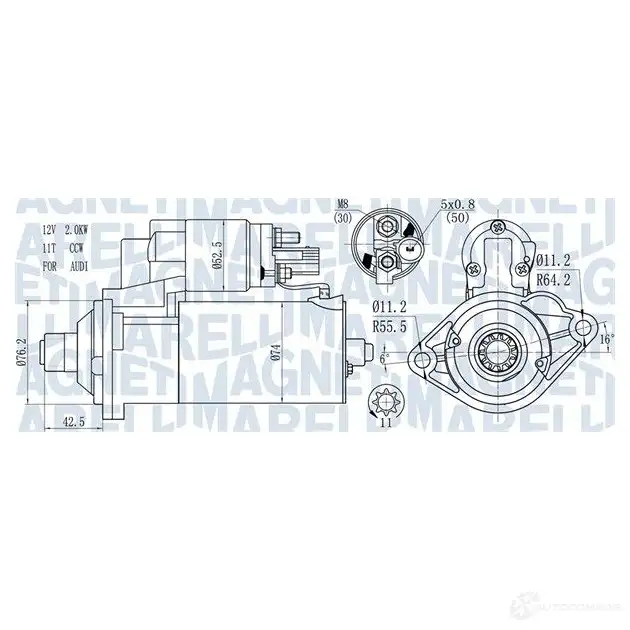 Стартер MAGNETI MARELLI 063721512010 1437597288 X9Q0 CKM