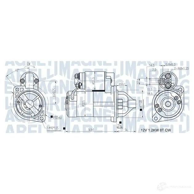 Стартер MAGNETI MARELLI 063721433010 1437597450 X1N1 RV