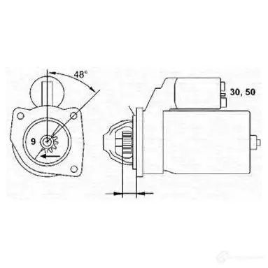 Стартер MAGNETI MARELLI 1047486 8SIE9Z MSR2 87 943220439010
