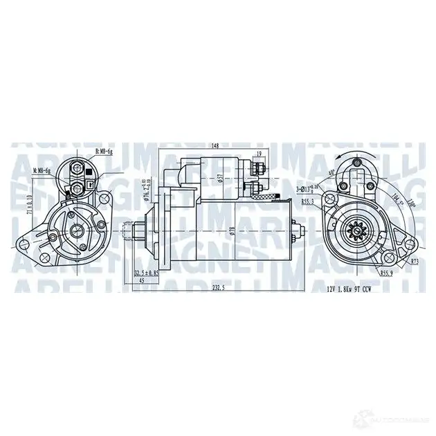 Стартер MAGNETI MARELLI M 3JBROO 1437597664 063720789010