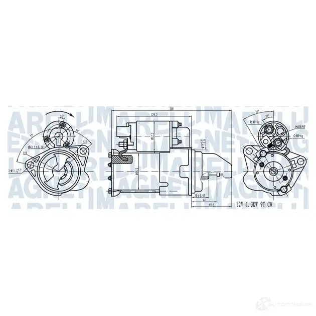 Стартер MAGNETI MARELLI 063721543010 RVOXM 3D 1437597663 изображение 0