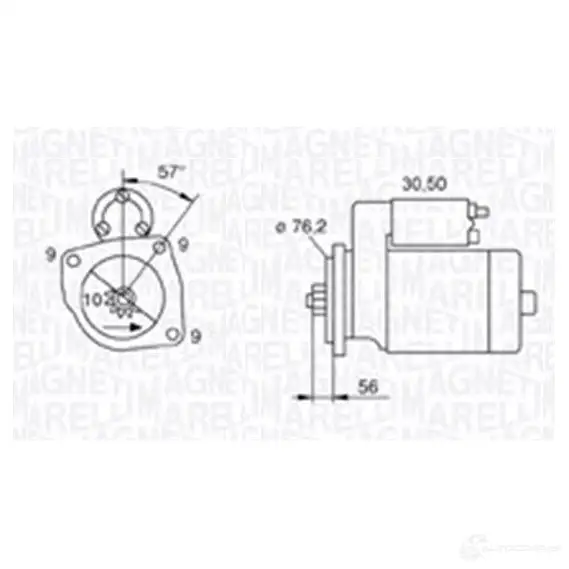 Стартер MAGNETI MARELLI 94428016 9900 MQS801 063720801010 1193731502 - Изображение 1