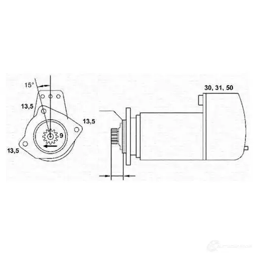 Стартер MAGNETI MARELLI LOP8SYK M SR724 943252242010 1047726