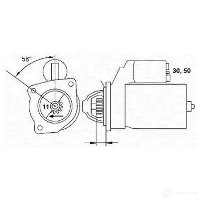 Стартер MAGNETI MARELLI JSIJQ 1047492 943221434010 M SR304 изображение 0