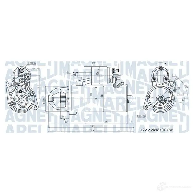 Стартер MAGNETI MARELLI PTG 8BF 063721411010 1437597941
