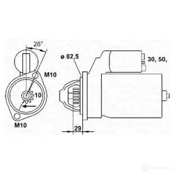 Стартер MAGNETI MARELLI 943253148010 6141266 9HGX6Y M SR5348