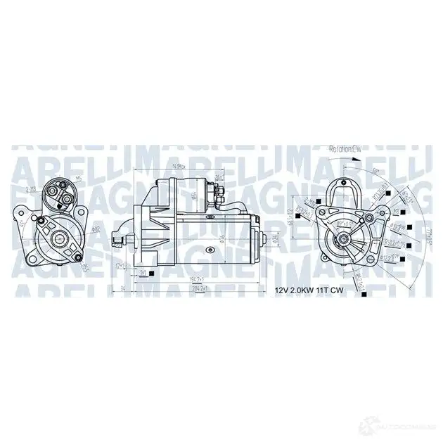Стартер MAGNETI MARELLI 063721193010 5I1 9GCS 1437598083 изображение 0