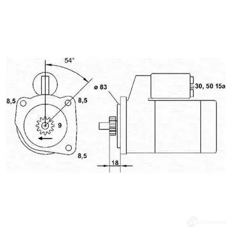 Стартер MAGNETI MARELLI 943251646010 A5FDVS8 1047660 MSR 477
